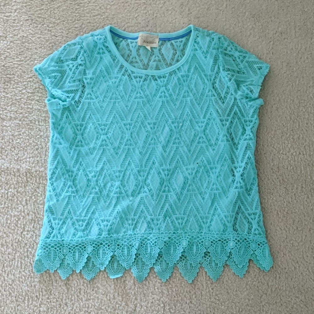 Rewind mint green patterned shirt